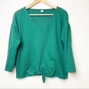 Old Navy tie front long sleeve shirt